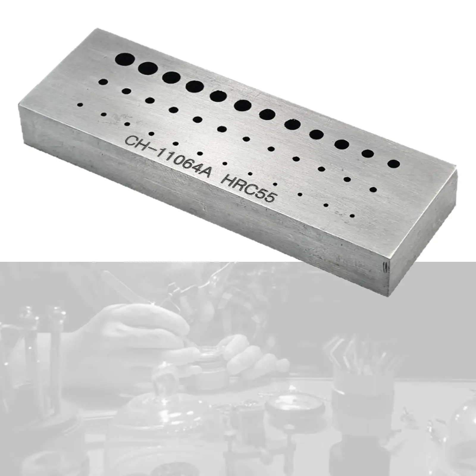 36 Holes Riveting Stake Portable Rectangular Forming Small Drill Watch Part Hole Punch Tool Riveting Staking Block Staking Plate