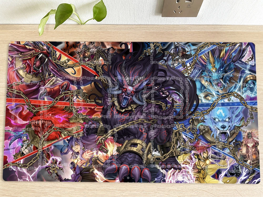 YuGiOh Table Playmat Unchained the Beast TCG CCG Mat Trading Card Game Mat Mouse Pad Gaming Play Mat Mousepad 60x35cm Free Bag