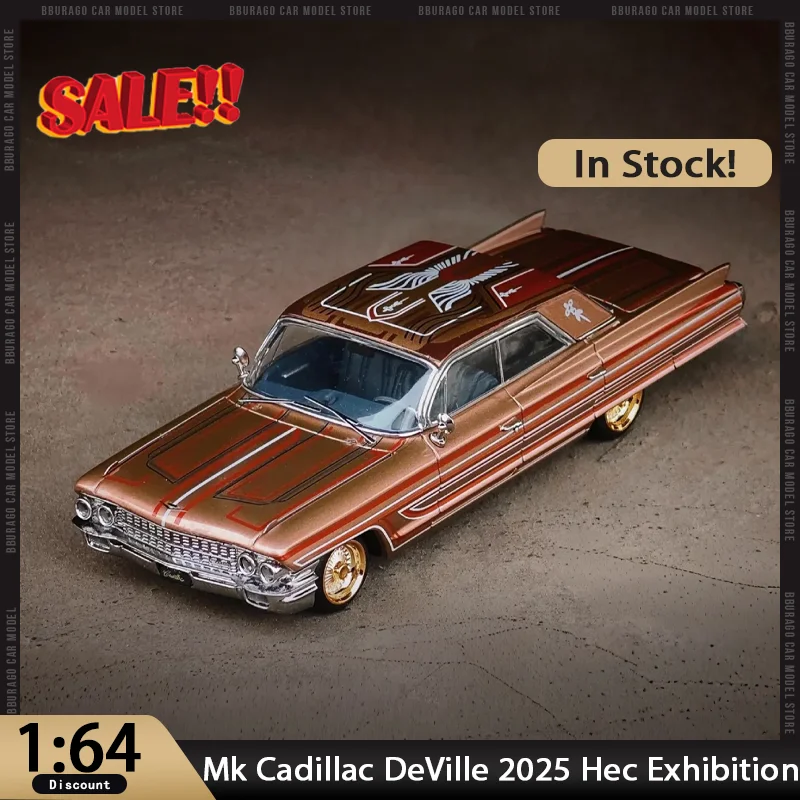 Nieuw Op Voorraad Mk 1: 64 Cadillac DeVille 2025 Hec Tentoonstelling Legering Model Auto Miniatuur Diecast Ornamenten Custom Speelgoed Kids Gift