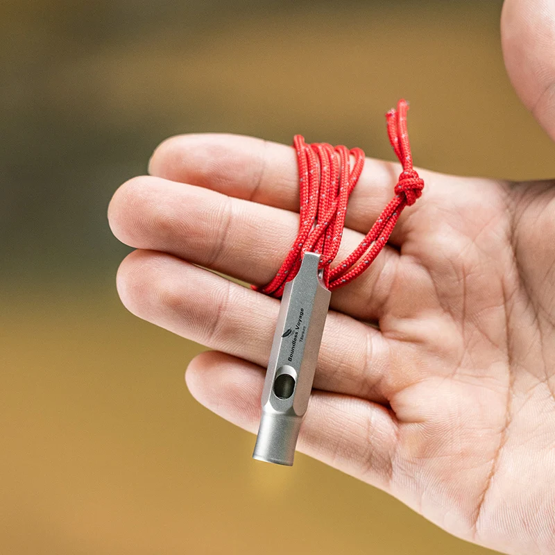 Boundless Voyage 120dB Titanium Whistle Emergency Survival Safety Whistle with Lanyard Loud for Outdoor Camping Coaches Training