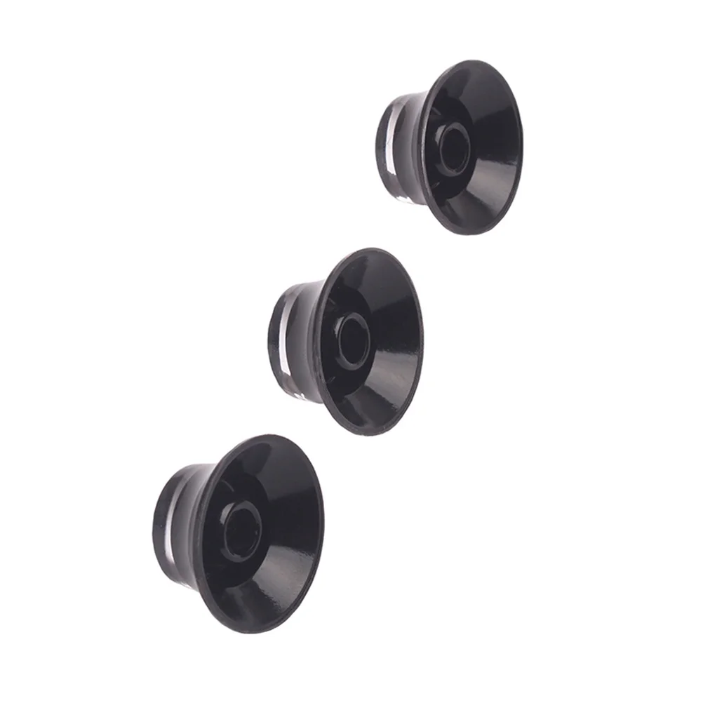

3 pcs Volume Tone Control Knobs Replacement For Electric Guitar Parts Black Knob Set Durable Plastic Easy Install Fits