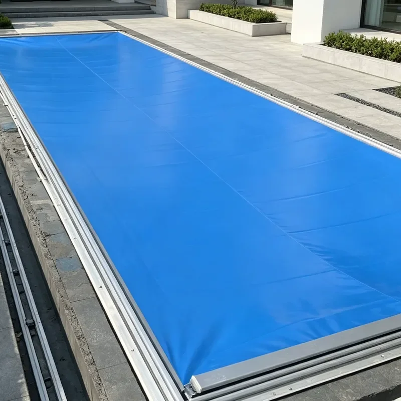 Pvc Automatic Retractable Swimming Pool Cover Reel System Durable Waterproof Cover for Outdoor Pool