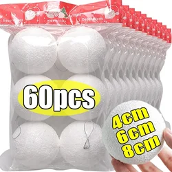 Large Christmas Snowballs White Foam Christmas Balls Ornaments for Xmas Tree Hanging Pendant Ball New Year Party Home Decoration