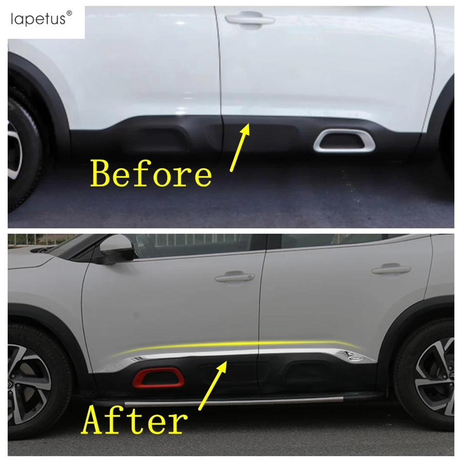 5 Pièces Protecteur Seuil Porte Voiture Citroen C5 Aircross 2017-2024 - Fibre Carbone Anti-Rayures