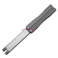 400/600 Grit Double-Sided Pruners Stone or Sharpening Stone Garden Tool Sharpener Folding Pocket Diamond Knife Sharpener 4XBB
