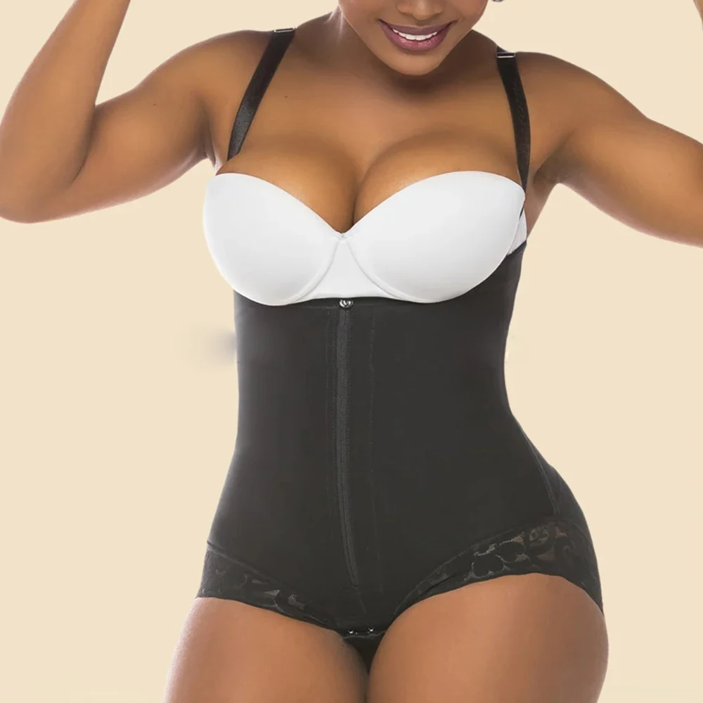 

Open Bust Shapewear for Women Adjustable Strpe Body Shaper Tummy Control Faja Post Surgery Recovery Wear Seamless Bodysuit