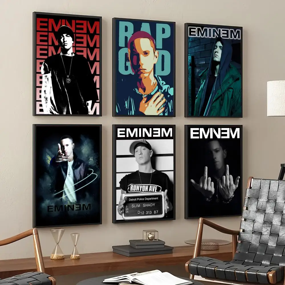 1pc The Famous American Rapper Eminem Poster Paper Print Home Living Room Bedroom Entrance Bar Restaurant Cafe Art Painting