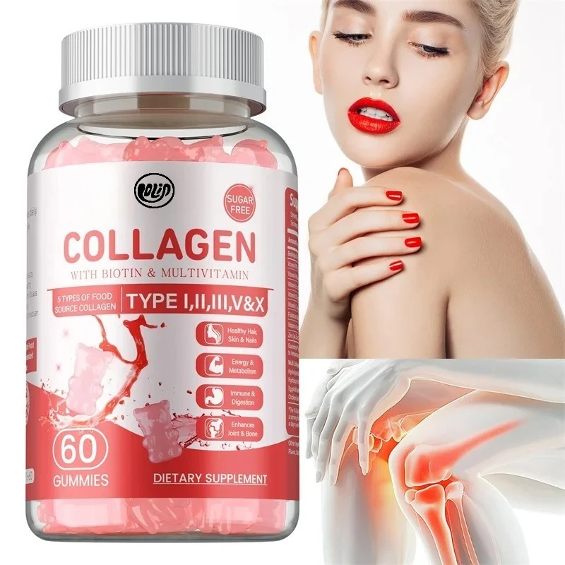 Collagen Gummies - Brighten Skin Tone, Whiten and Anti-aging, Anti-oxidation, Enhance Immunity, Anti-wrinkle