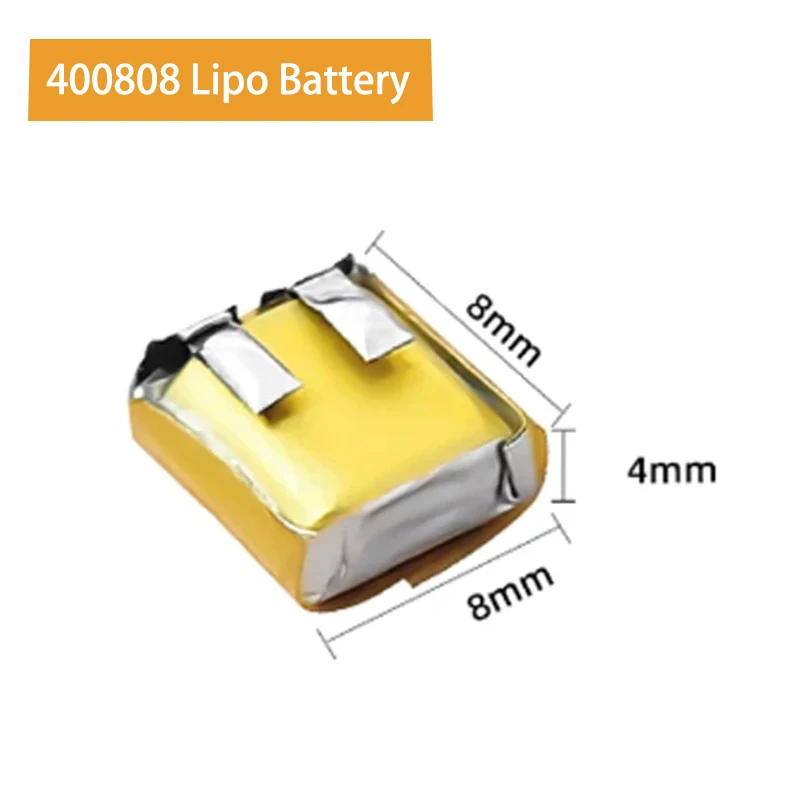 400808 Lipo 배터리 3.7v 20mAh 소프트 케이스, 충전식 미니 리튬 폴리머 배터리, 이어폰용 400808