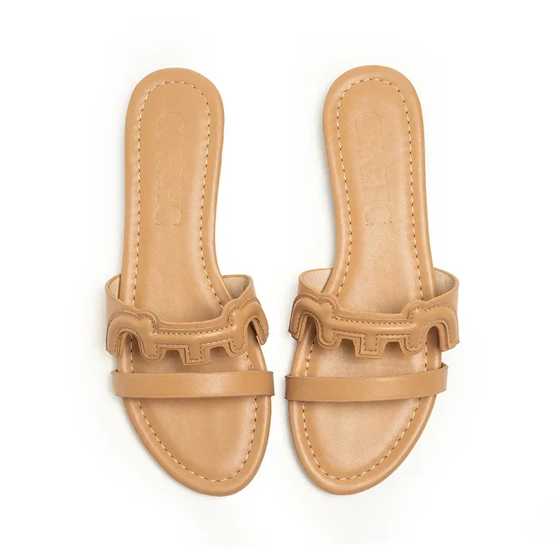 

CH Brand Women's Outdoor Sandals Beach Style Classic Single Strap Design Roman Holiday Fashion Slippers