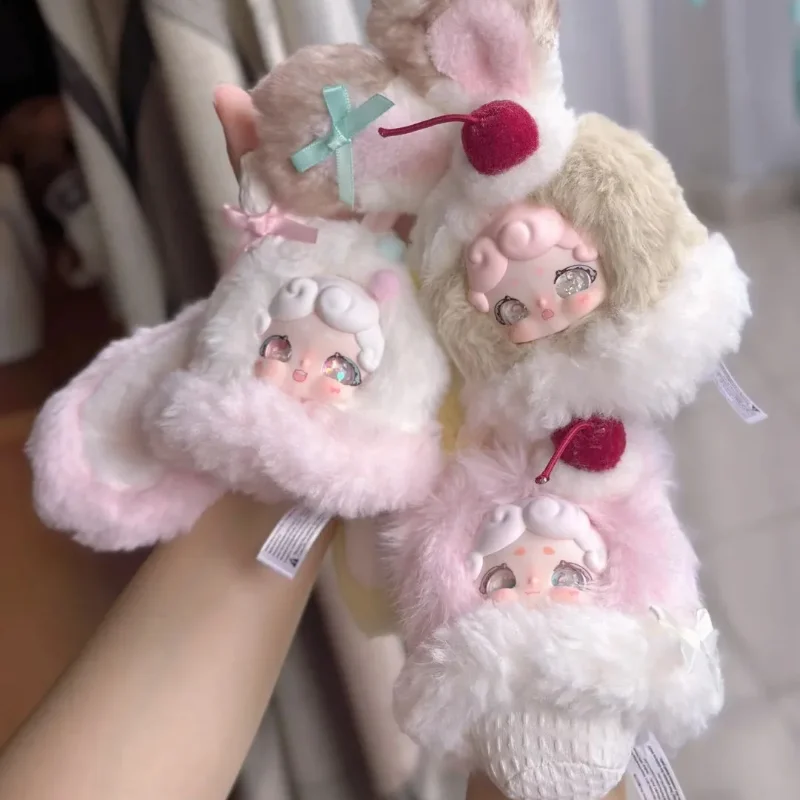 LuckyDeerNai Velvet Ice Series Niedliche Plüschpuppe Blind Box Schlüsselanhänger Taschen Dekoration Mystery Box Actionfigur Spielzeug Überraschungsgeschenk