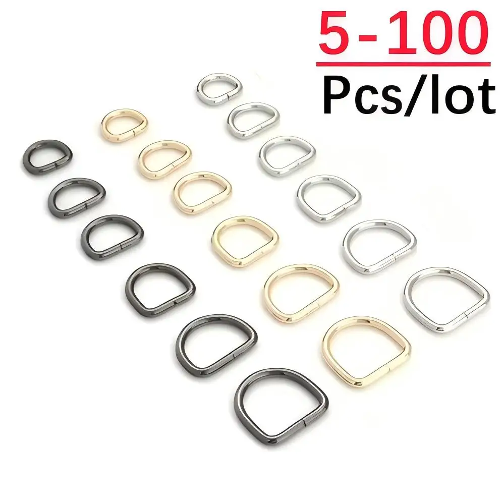 5/30/50/100Pcs D-Shaped Ring Metal Buckle Sewing Accessories Suitable for Wallet Bags, Crafts, Collar Making, DIY Supplies