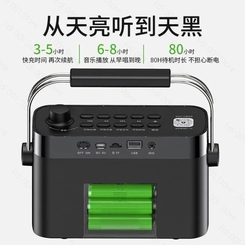 

Portable FM Radio 5G Network Radio Bluetooth Speaker MP3 Player Support TF Card USB