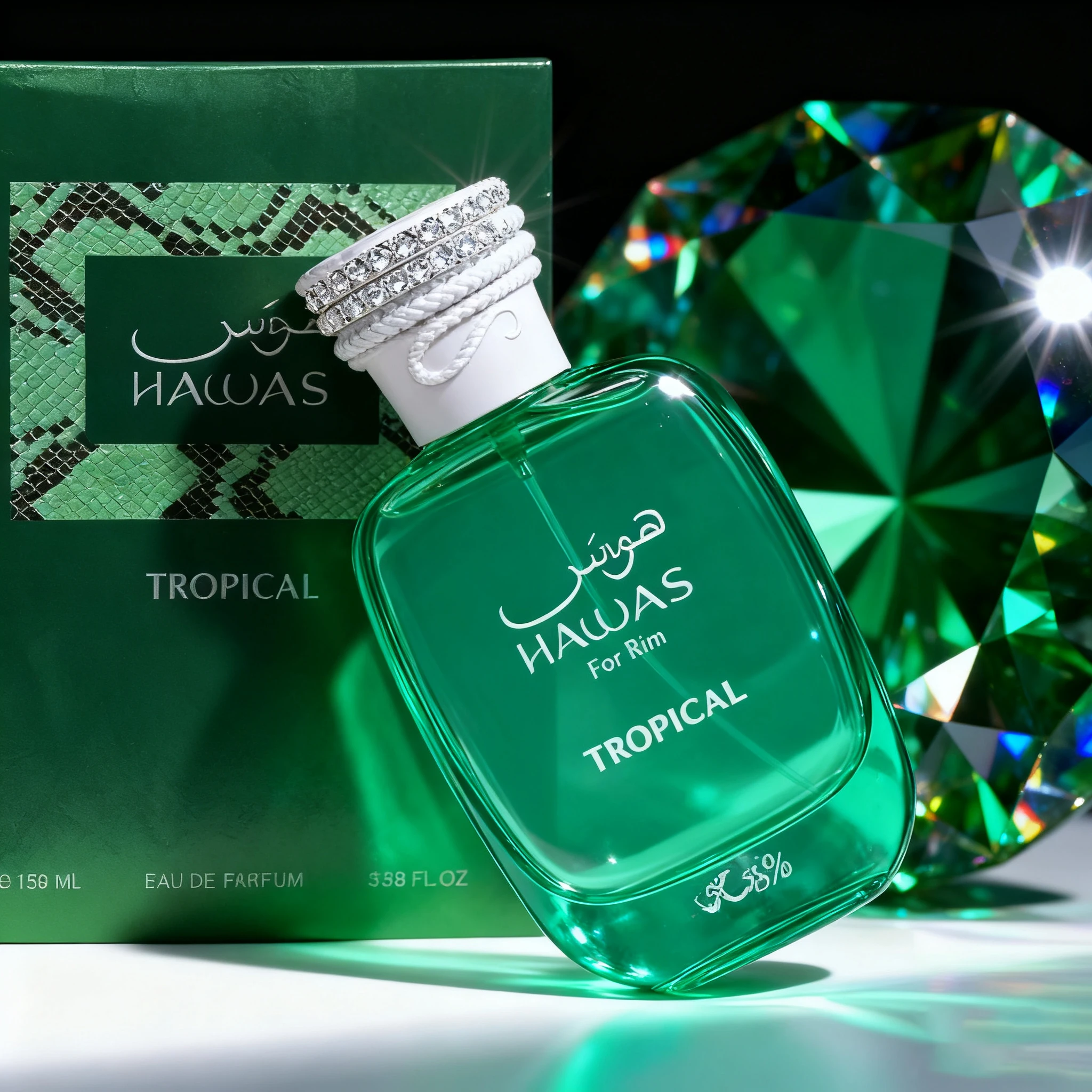 رذاذ عطر استوائي للرجال من RASASI Hawas Green 3.4 أونصة، عطر يدوم طويلاً، مناسب لهدايا العطلات #3