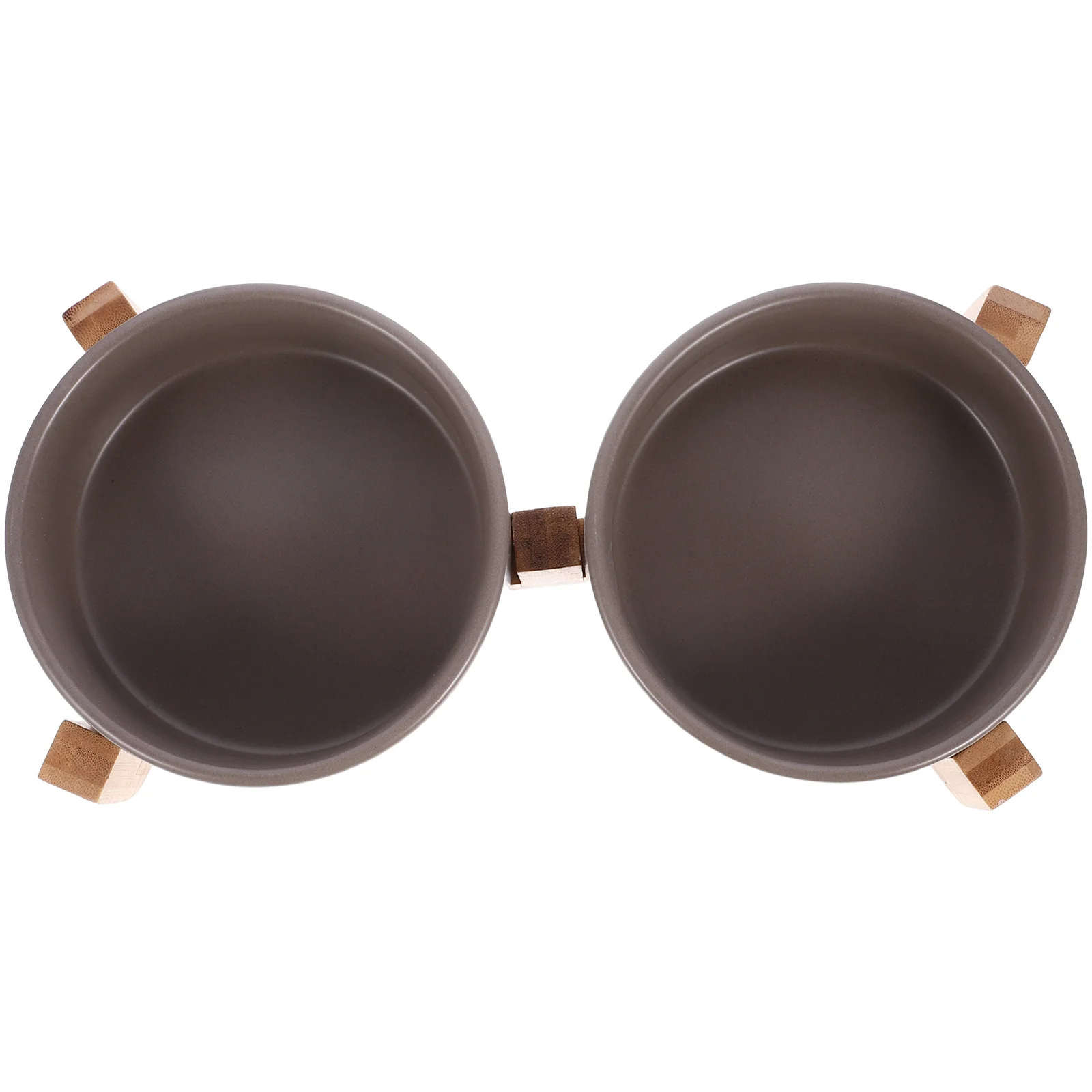 

1Set Ceramic Feeding Bowl with Wooden Stand Anti Slip Pet Food Water Dish for Dogs Cats Indoor Use Sturdy Dog Bowl Alternative