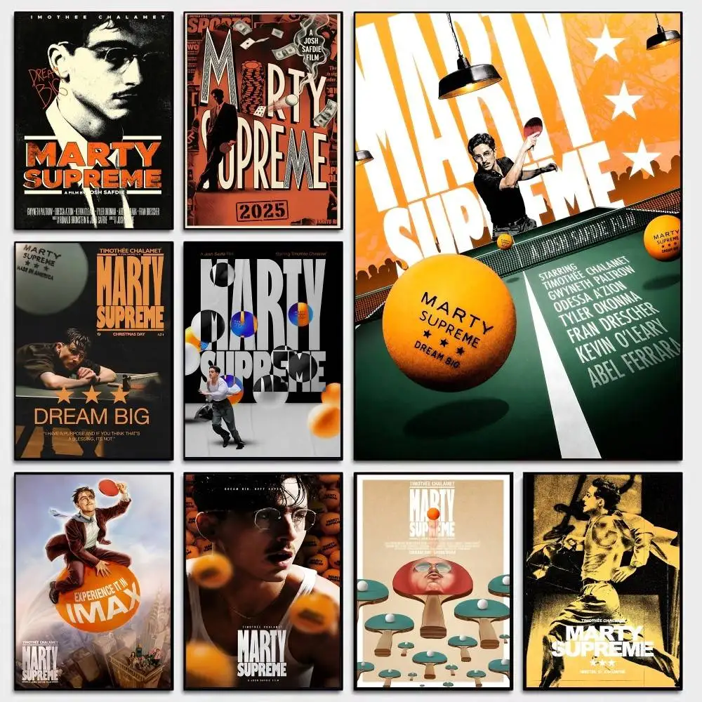 Movie M-Marty Supreme Whitepaper Poster HD Quality Poster Wall Art Painting Study Room Wall Decor