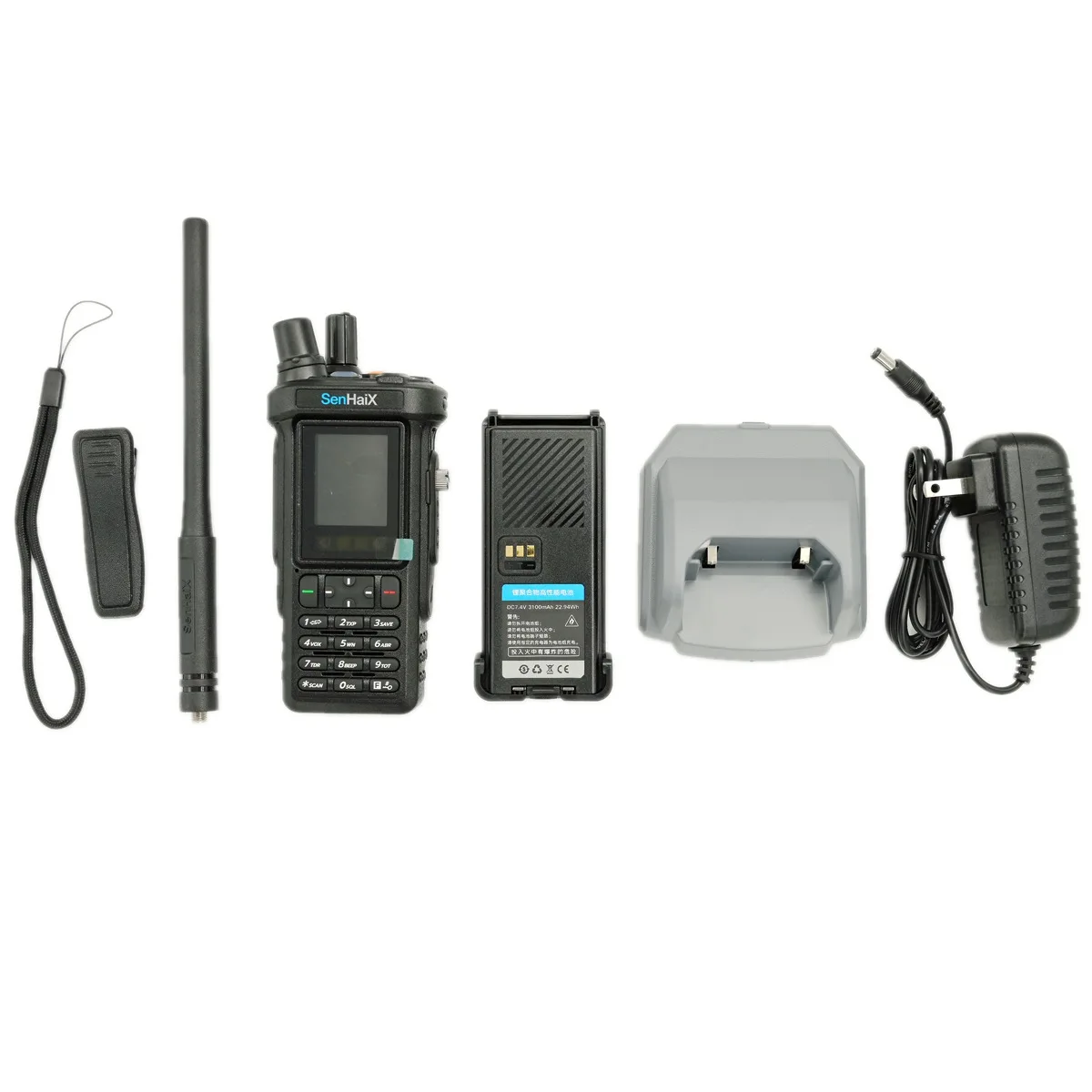 SenHaix SHX8900 Two Way Radio 4G LTE Poc Network VHF UHF AM FM Air Band Receiver Cross Mode GPS Bluetooth USB C Public Intercom