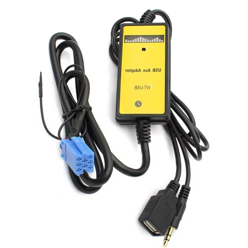 【Price Drop !!】-USB/AUX Music Adapter Car CD Change To MP3 Adapter (8Pin) For Volkswagen For Golf For Passat For Skoda Spuerb