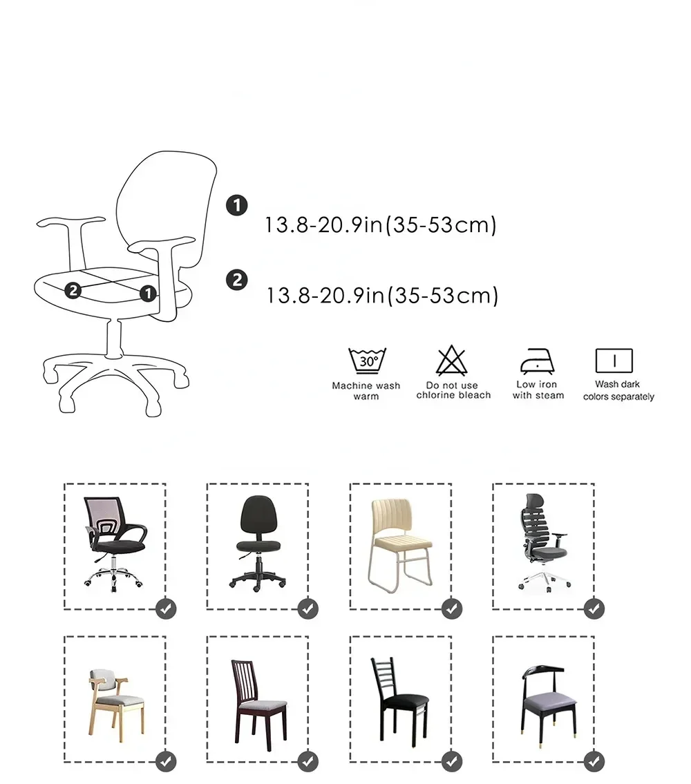 2024 Water-repellent Elastic Cushion Chair Cover Universal Chair Straps Cushion Cover Without Backrest Seat Cover Home Textile