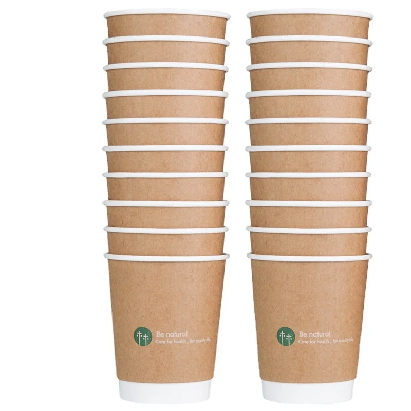 

20 Pcs 280ml Disposable Double Wall Paper Cup for Hot Drink Coffee