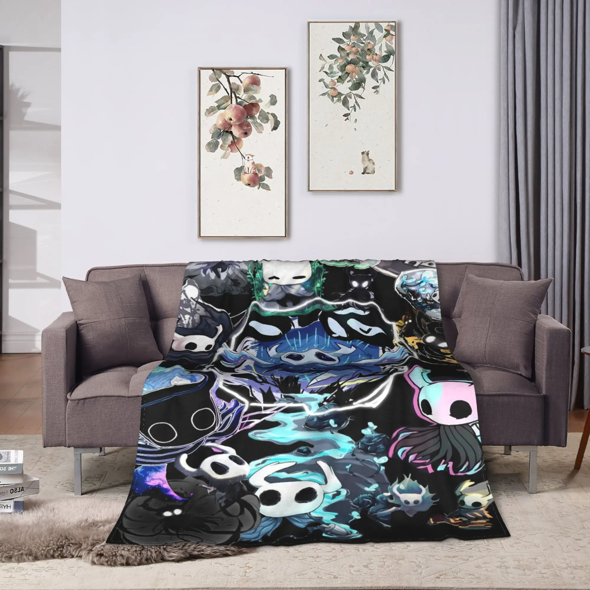 Animal Hospital Blue Creature Chaos Manga Warm Soft Blankets Plush Throw Blanket Street Bedroom Flannel Bedspread Sofa Bed Cover