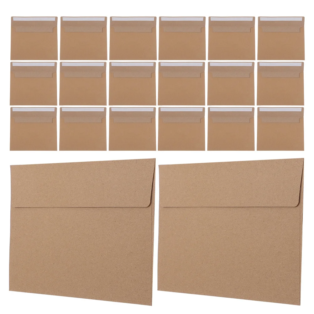 60Pcs Self Sealing A7 Envelopes Brown Kraft Paper for Invitations Cards Postcards Wedding Party Stationery Bulk Craft Storage