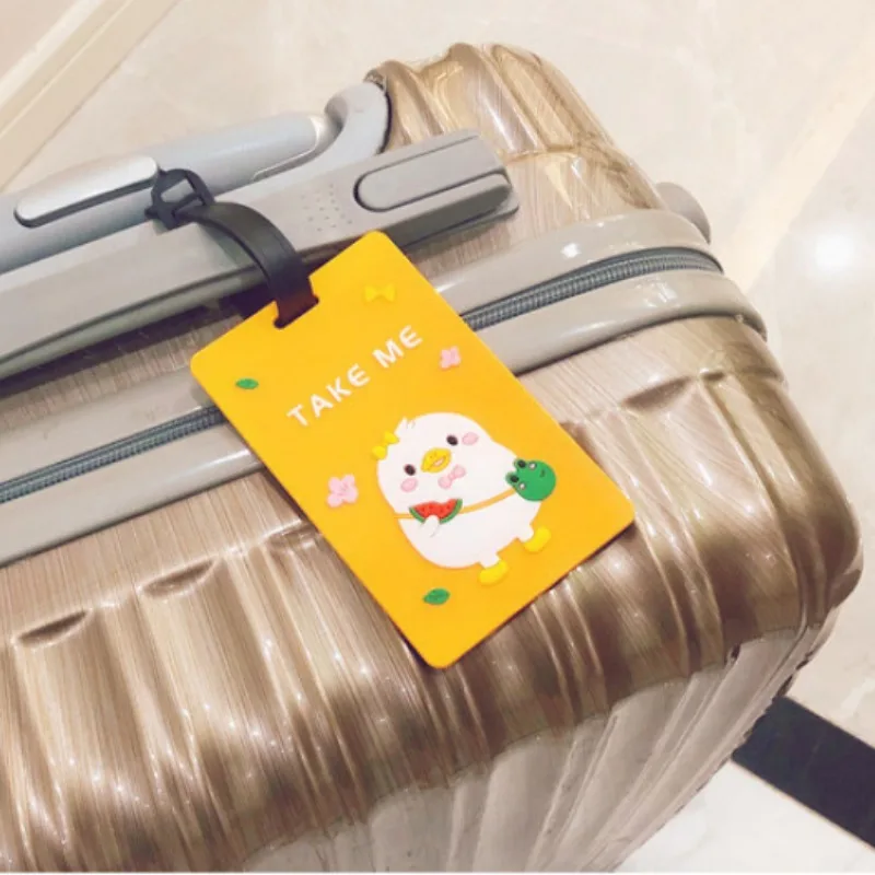 Cartoon Cute Animal Silicone Luggage Tag Suitcase Hangtag Signage labels Luggage Anti-loss Anti-confusion Tag Travel Accessories