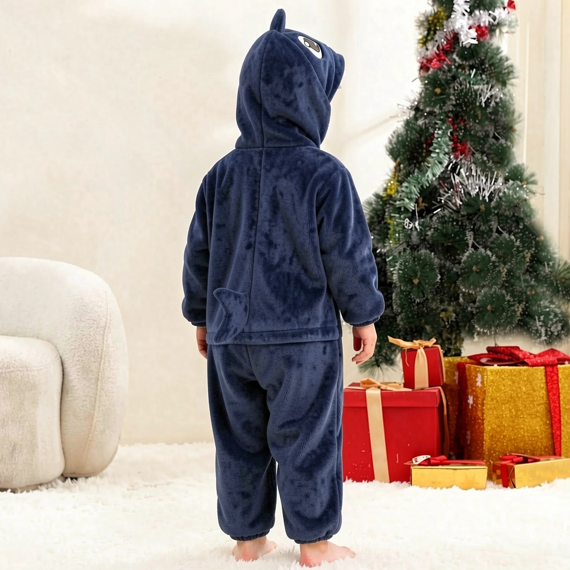 MICHLEY Löwen-Kinder-Schlafsack, Flanell-Decke, Schlafanzug 3-12 Jahre, Kapuzenpyjama, Kostümkleidung, Jumpsuit für Jungen und Mädchen – Detail 9