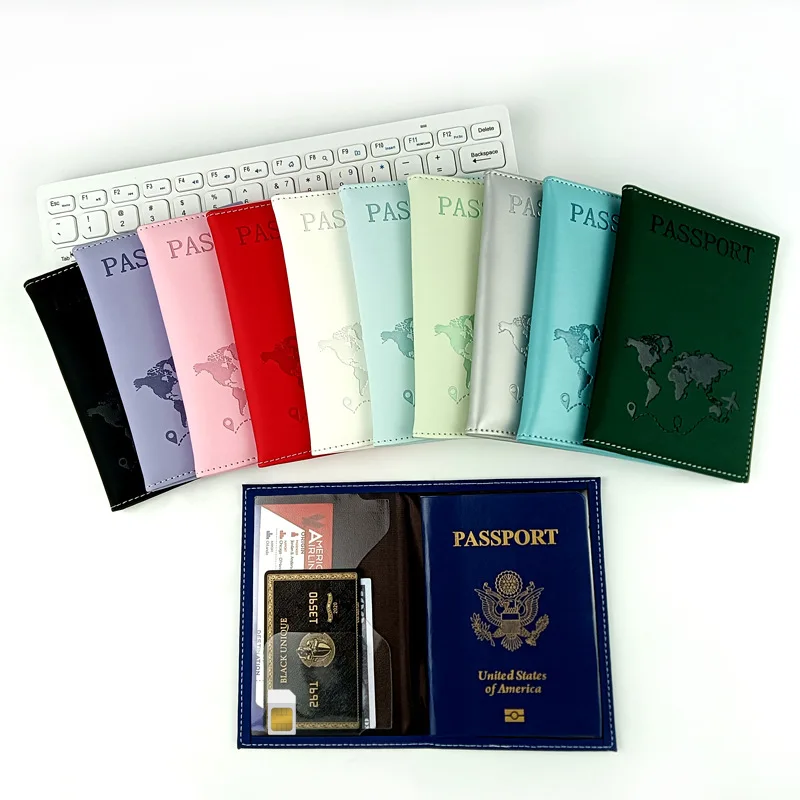 Passport Cover Passport Holder Travel Organizer Protective Card Case Credit Card Holder ID Document Passport Wallet