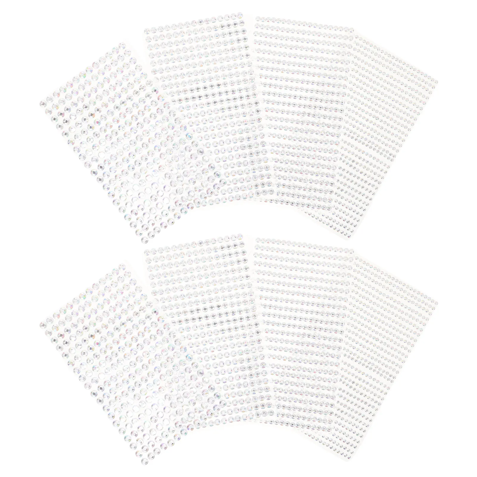 8Sheets Childrens Rhinestone Stickers Creative DIY Gemstone Sticker Sheets Sparkle Acrylic Craft Decorations for Stationery