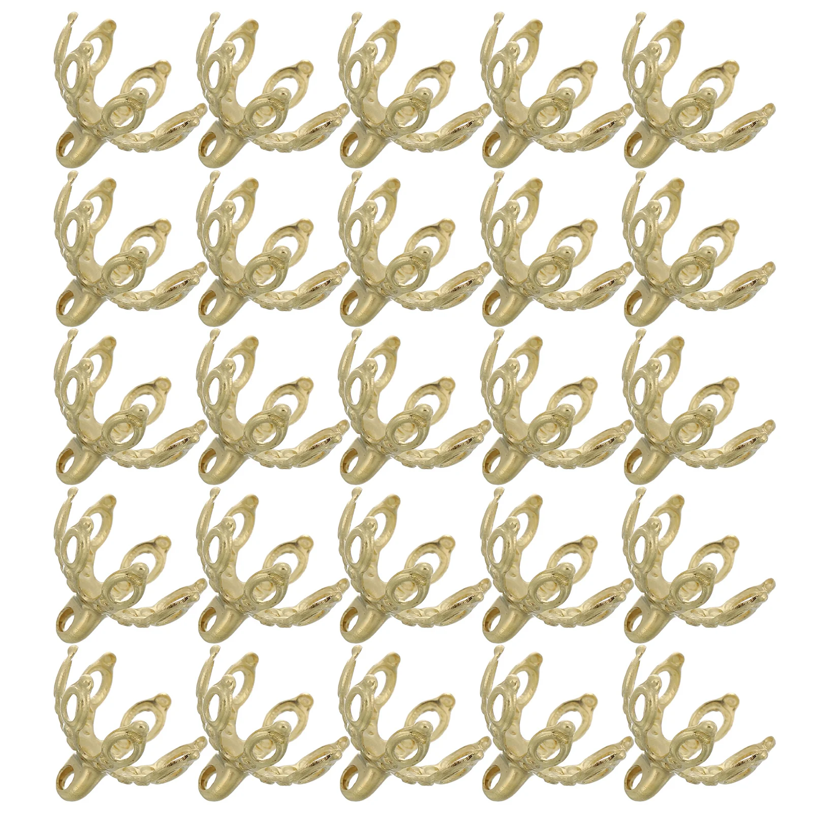 

200Pcs Pure Copper Floral Bead Caps Seven Petal Design Jewelry End Caps for Handmade Necklace Bracelet Making Bead Cone Cap