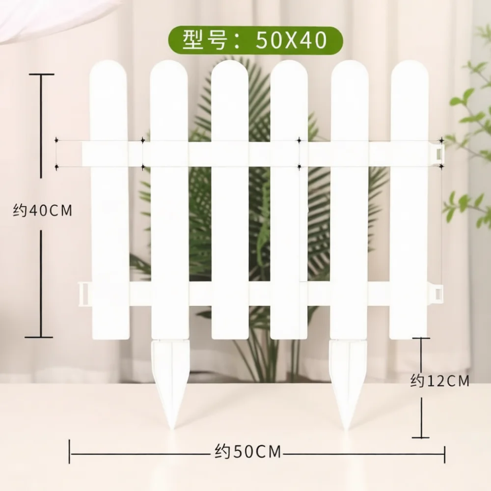 Modern Plastic Picket Fence Decorative Garden Edging Foldable Landscape Barrier For Outdoor Lawn Patio Yard Partition