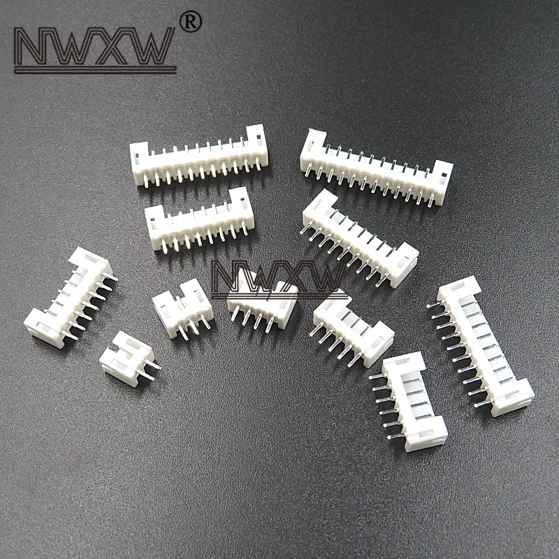 50Pcs PH2.0MM-2P/3P/4P/5P/6P/7P/8P/9P/10P/11P/12P Wit Blokaansluiting Rechte Naald Zetel 180 Graden