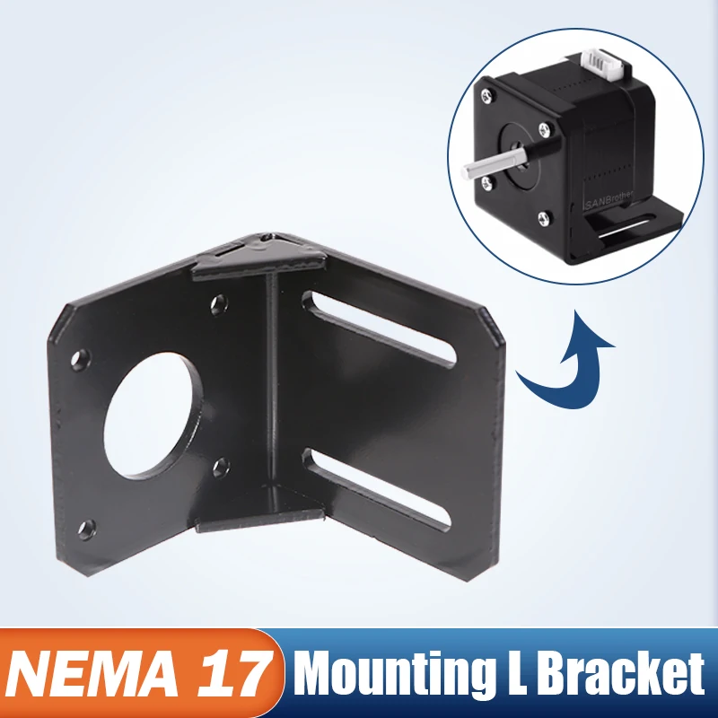

Аксессуары для шагового двигателя NEMA 17, опорный кронштейн, крепление кронштейна L-типа, 42 шаговых двигателя, держатель двигателя Nema17