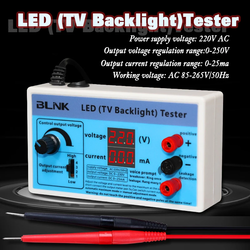 LED Lamp TV Backlight Tester LED Strips Beads Test Tool EU&US Measurement Instruments for LED Light Backlight Tester 0-230V