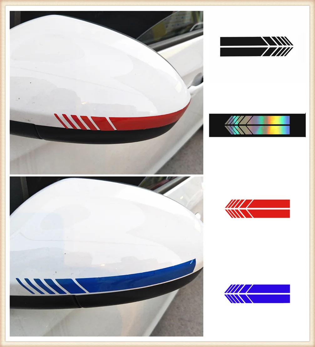 1 pair of car rearview mirrors Side stripe sticker auto styling for Renault Nepta Altica Z17 Sand-up Ondelios Thalia