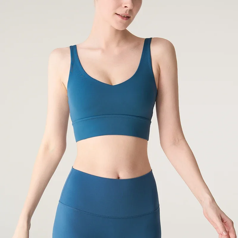 Top da donna palestra donna corsetto reggiseno sportivo push up crop top reggiseno fitness cavo traspirante sexy corsa abbigliamento sportivo atletico