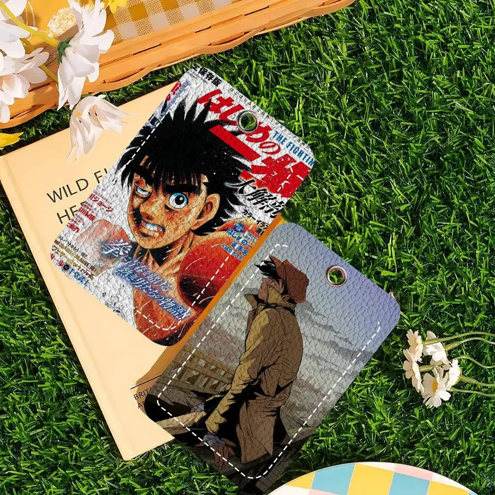 Fighting Comics T-Tomorrow Joe Card Wallet With Keychain PU Leather Printed Pattern Card Holder