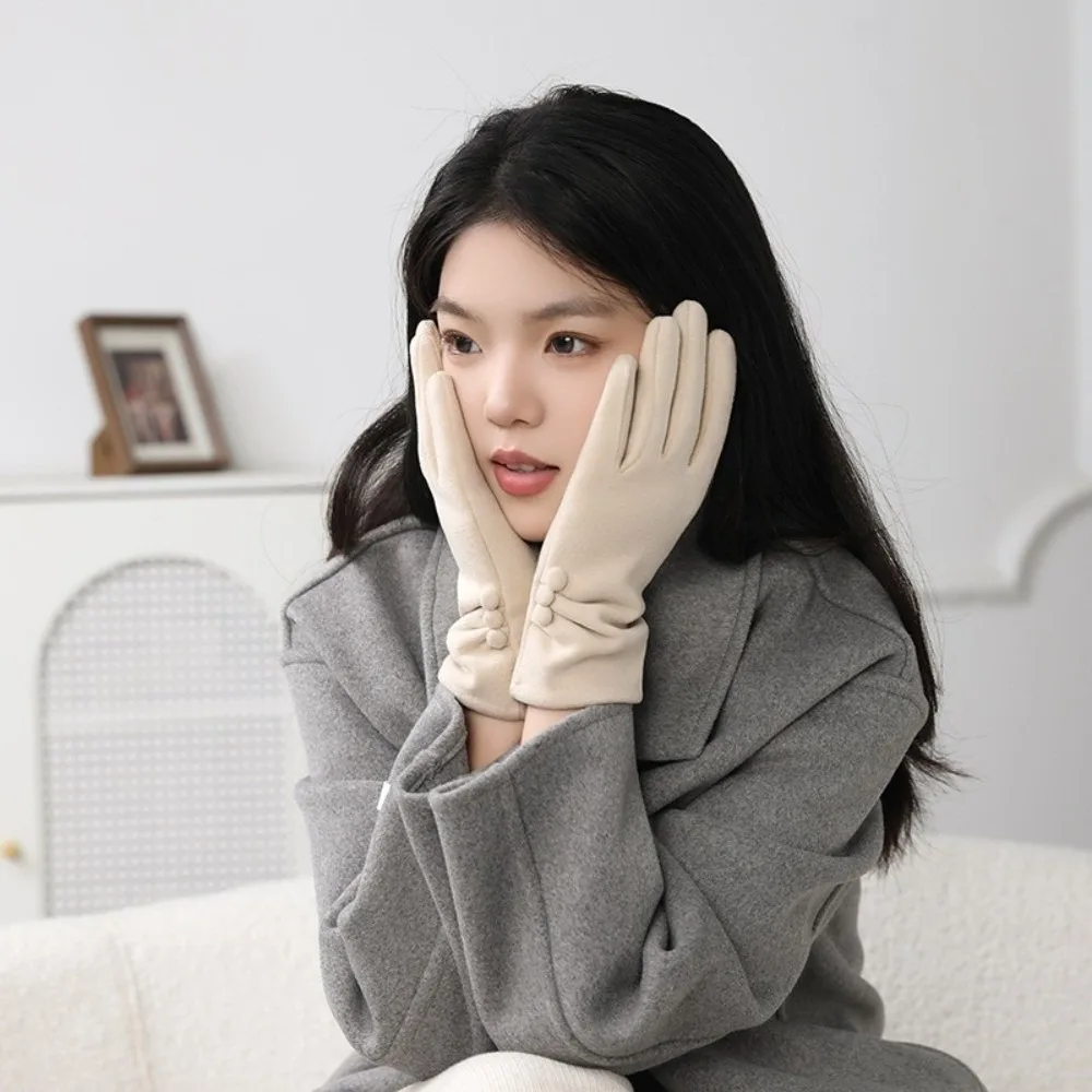 قفازات شتوية دافئة جديدة مقاومة للرياح ومضادة للبرد تعمل باللمس قفازات أنيقة للتزلج على الجليد للفتيات #2