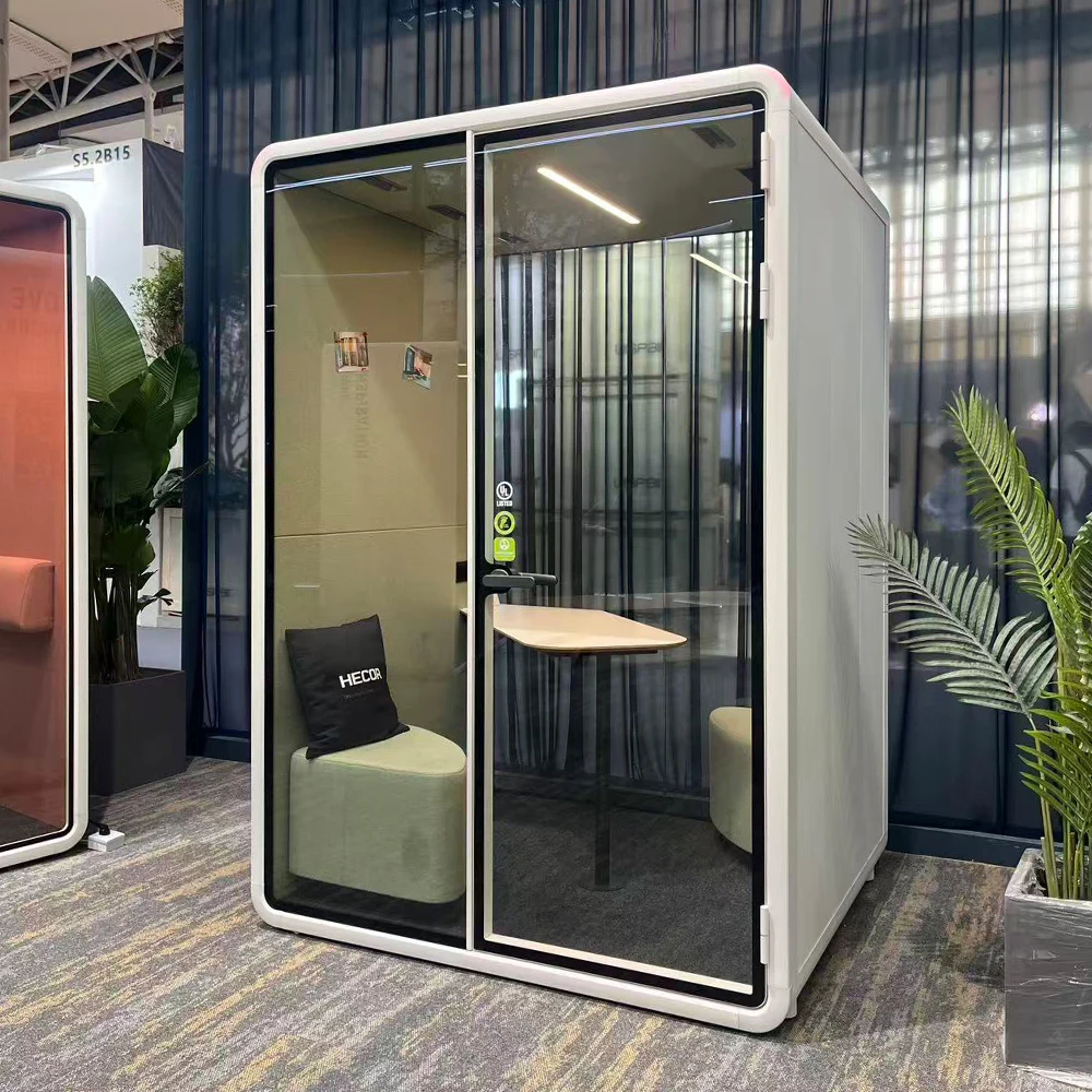 One Person Soundproof Office Telephone Booth for Private Calls at Work