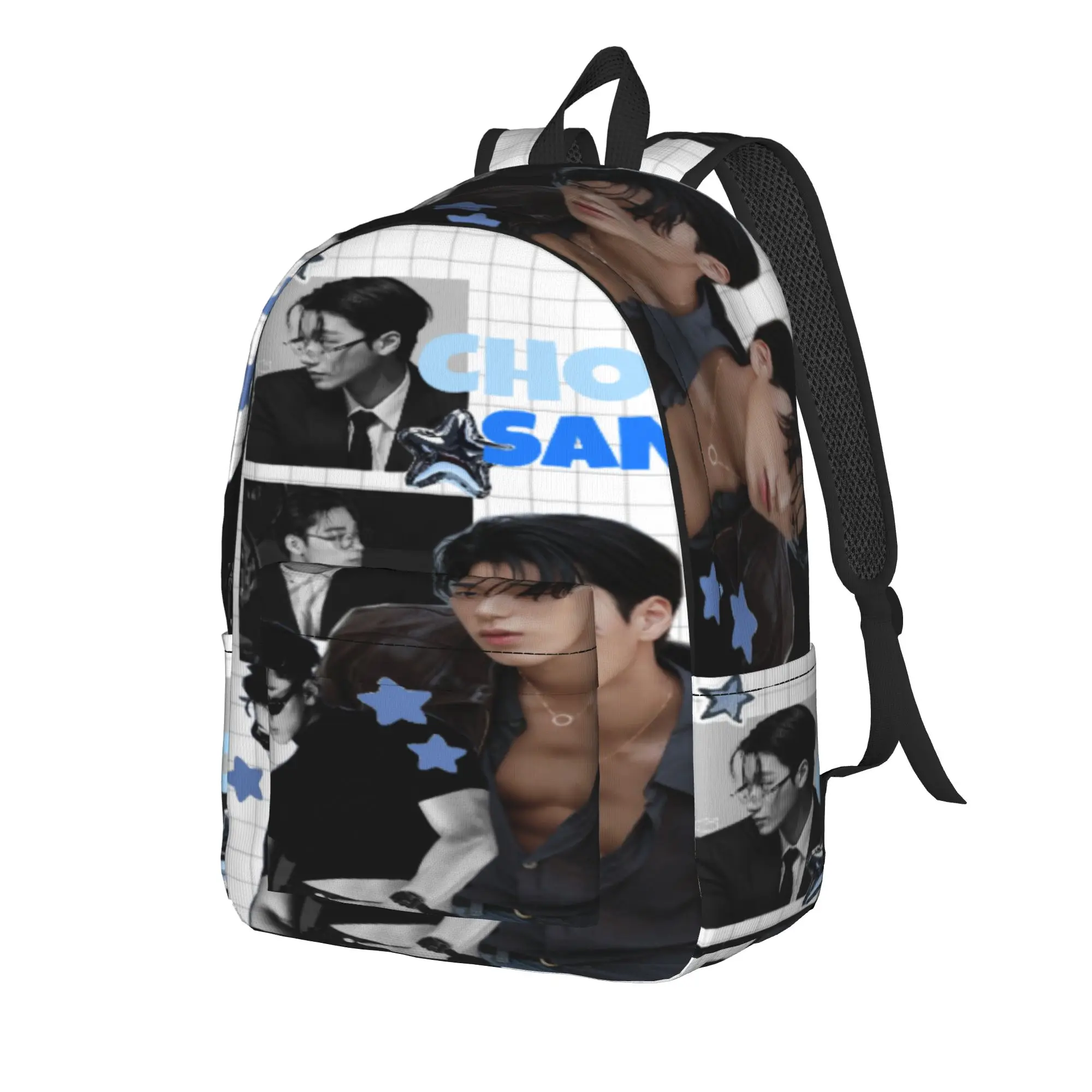 choi san bad ateezs Backpack for Men Women Casual High School Hiking Travel Daypack  Laptop Computer Shoulder Bag Sports