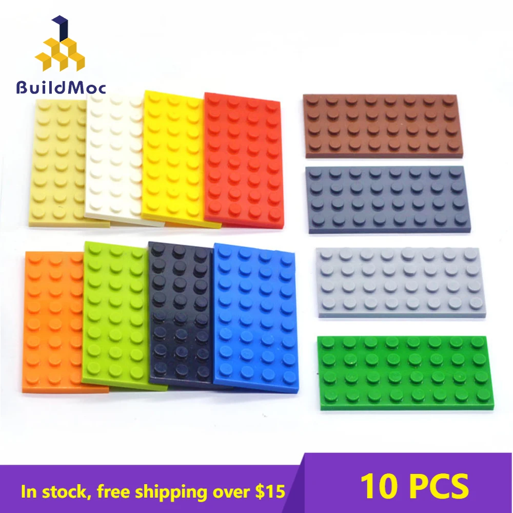 10psc MOC 3035 Bricks 4x8 12Color DIY Building Blocks Thin Figures Educational Creative Compatible With Brand Toys for Children