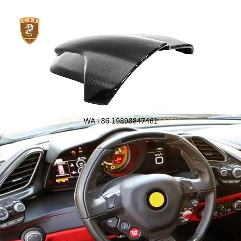 

For Ferrari 488 Oem Style High Glossy Carbon Fiber Car Interior Dash Mat Dashboard Cover