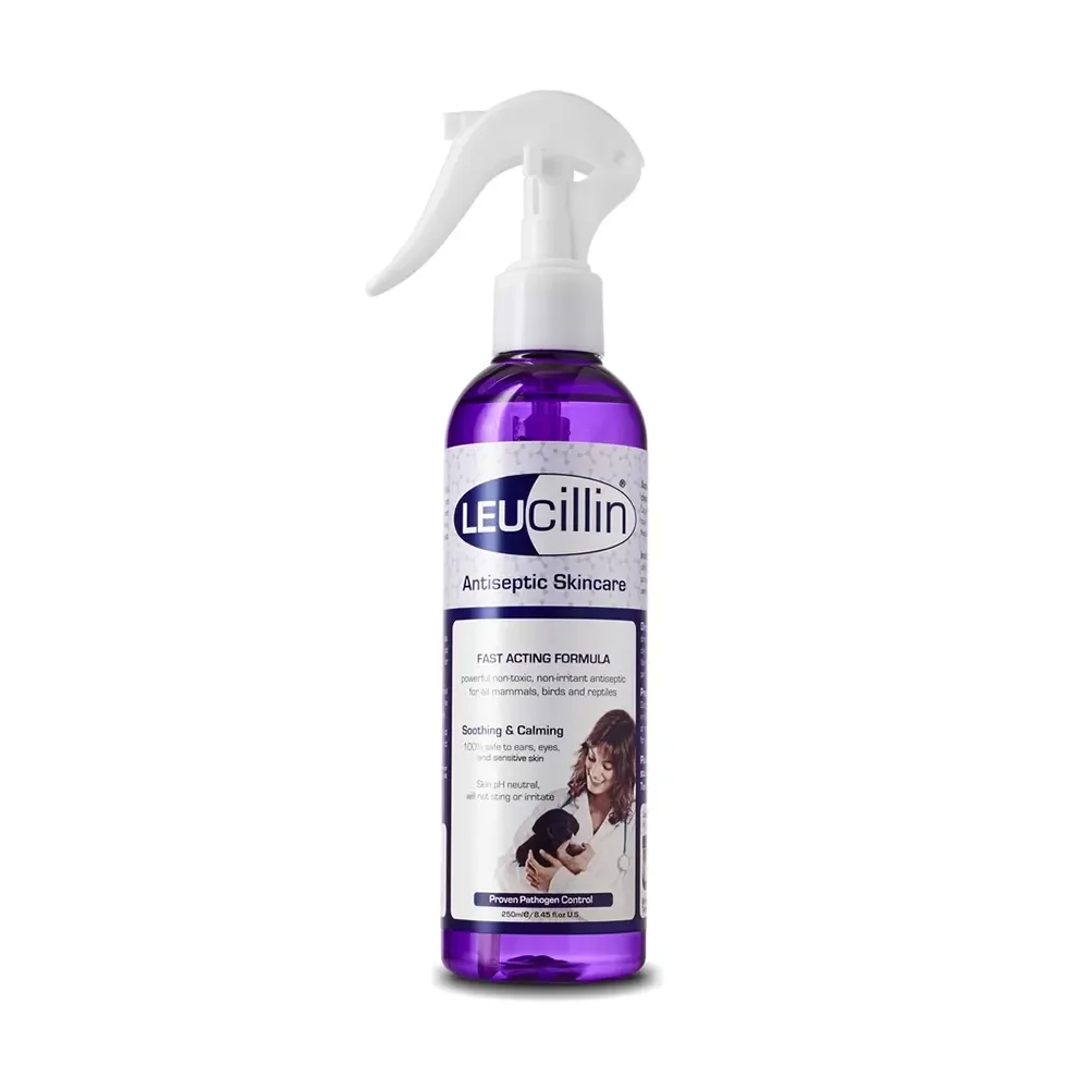 LEUcillin spray 250 ml Desinfectante tópico natural que promueve la cicatrización y prevención de infecciones para todo tipo de animales Chemical Ibérica