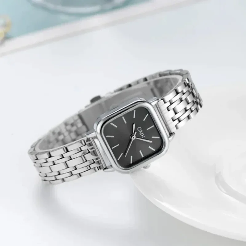 Fashion Minimalist Temperament Stainless Steel Watch Women Small Square Quartz Wristwatch Relojes Para Muje Dropshipping Gifts