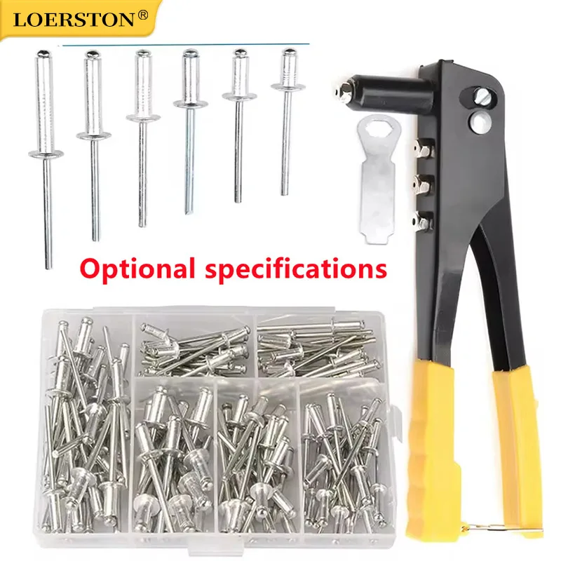 Professional Hand Riveter Gun 120pcs Heavy Duty Blind Rivet Pliers Set for Automotive and Home DIY Projects