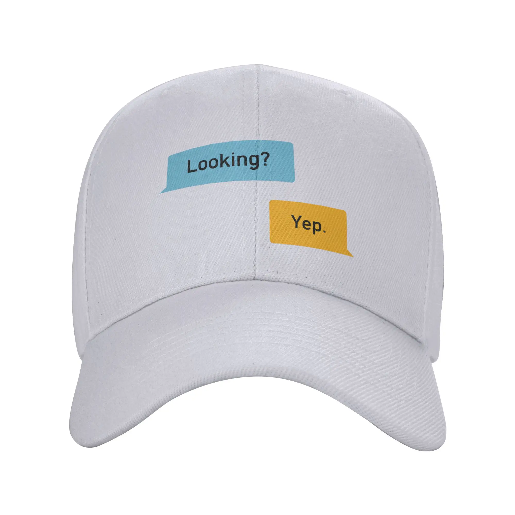 Looking Yep Grindr Dialogues Message Curved Brim Baseball CapMakes The Face Look Smaller Summer Woman Hat