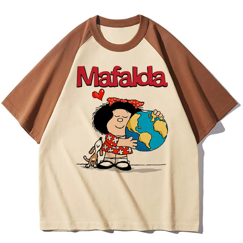 Mafalda t shirt female Punk Pastel kawaii Colorful Gothic anime t-shirt Pop Culture Digital Gothic Comfortable anime Trendy