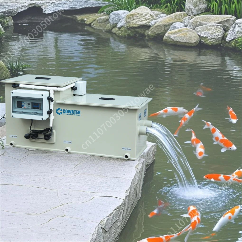 Combi Drum Filter 5000L/Hour Koi Pond Filtration UV Bio-bacteria Combine Drum Filter for Home Garden Pond