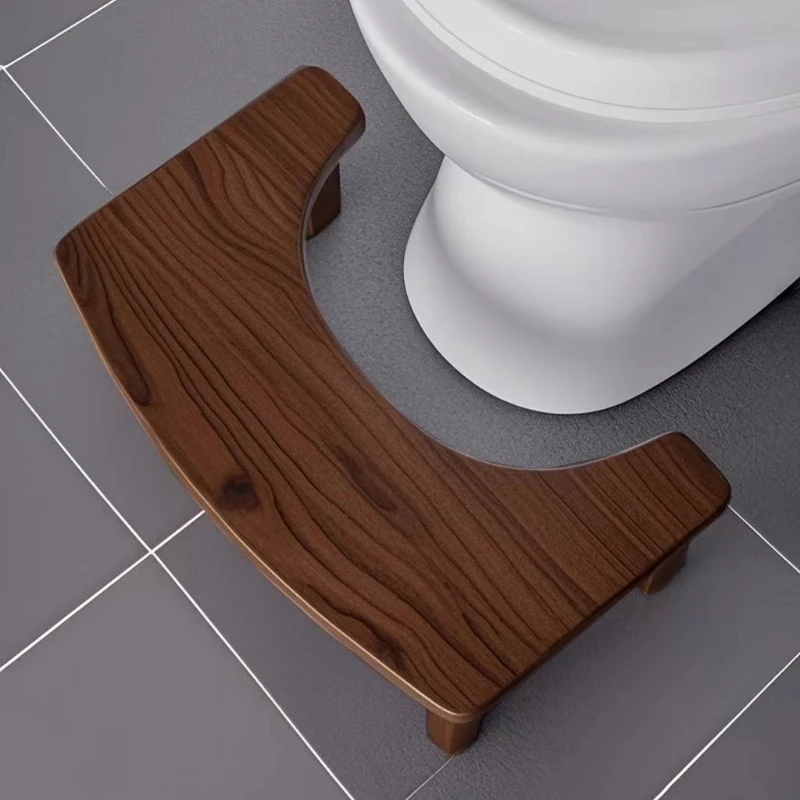 

Подставка для унитаза из цельного дерева, эргономичная подставка для сидения на корточках для взрослых, подставка для приседаний в ванной комнате, подвижная мебель для ванной комнаты